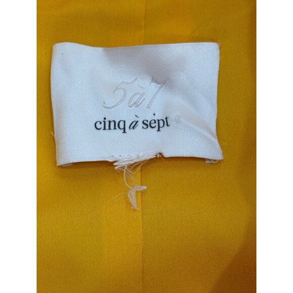 Cinq a Sept Shirt Dress Sleeveless Button-Up Poppy Stretch Yellow Womens Size 4 - Picture 4 of 8
